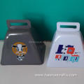 Wholesale Logo Printed Plastic Handle Metal Cow Bell